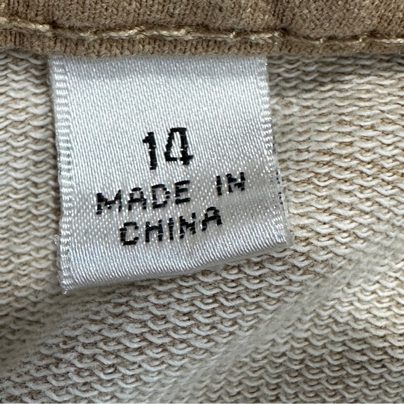 Dream Jeannes by Quacker Factory tan pants, size 14, embellished, stretch - Picture 6 of 10